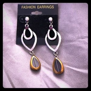 Gem Dangly Earrings Never Worn